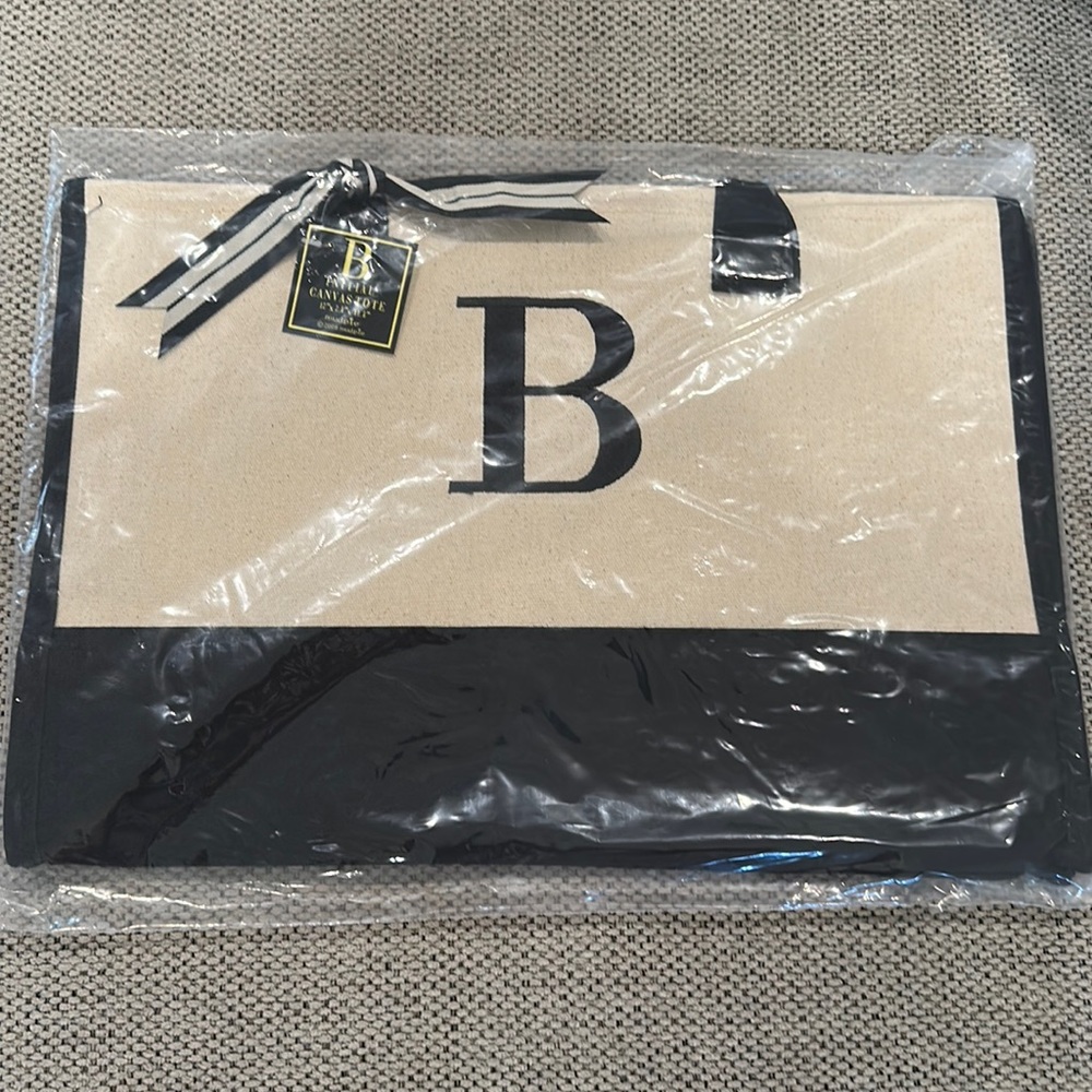 Mudpie ‘B’ initial tote